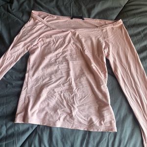 Pink off the shoulder shein shirt!!